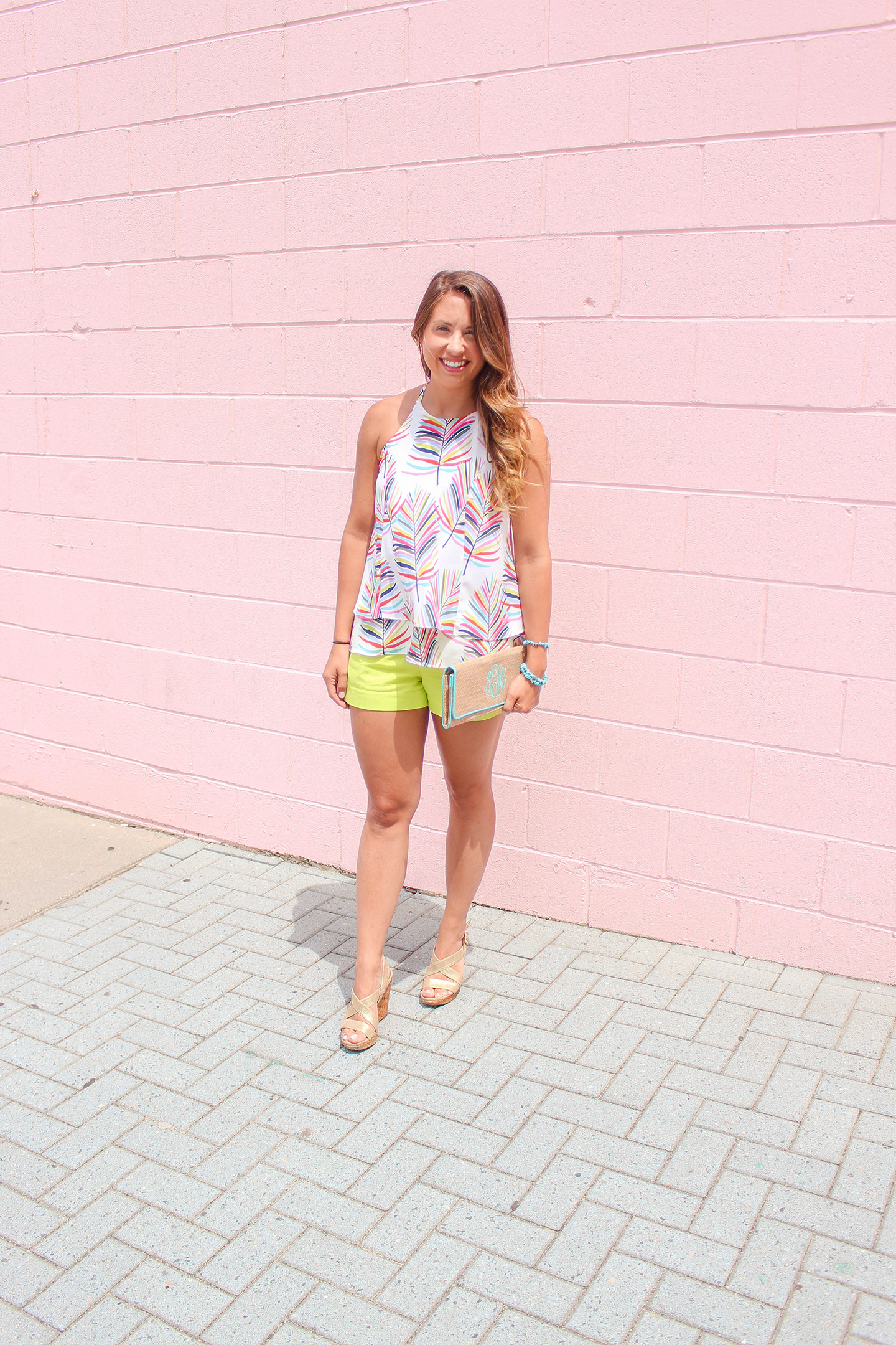 Colorful Palm Print Top