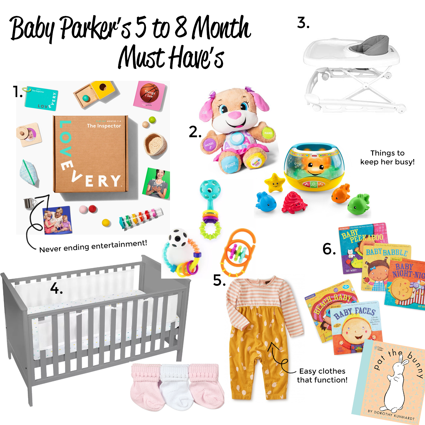 5 to 8 month old baby favorites